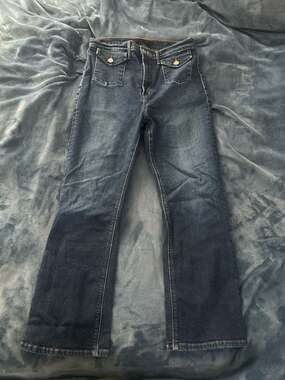 Joe's Jeans Dark Wash High Rise Flare Jeans with Front Flap Pockets Size 30